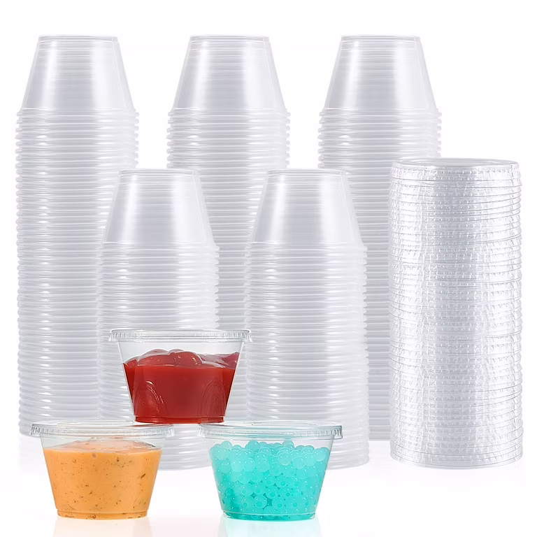 MAFAZ 1oz SAUCE CUP WITH LID 100 PCS_0