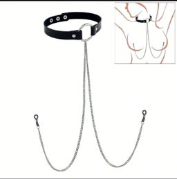 Styles Collier érotique sexy avec clips à mamelon