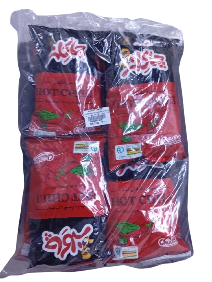 CHUCKLES HOT CHILI FLAVOURED POTATO CHIPS 8*17GM