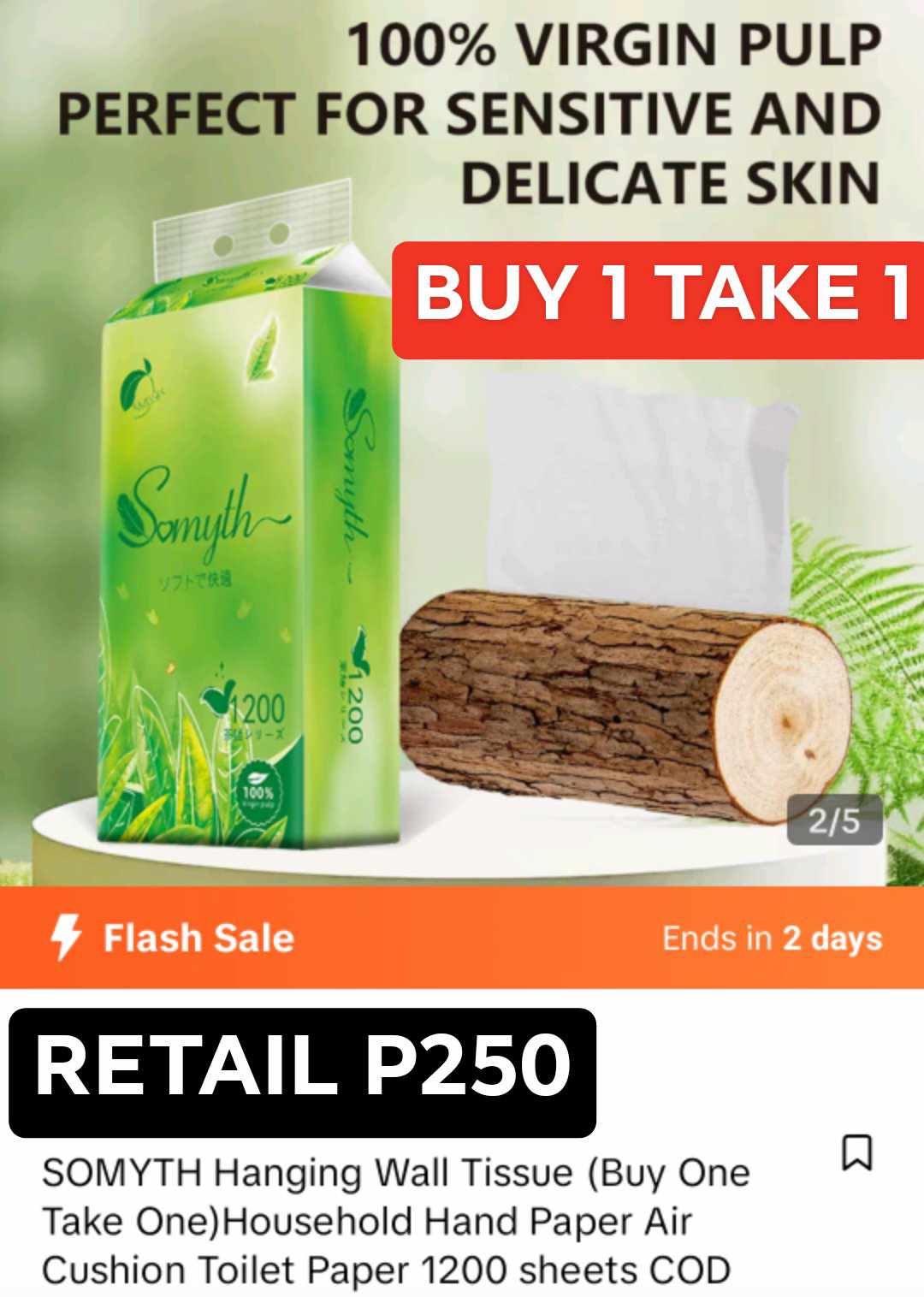 buy1 take 1 Somyth hanging wall tissue green