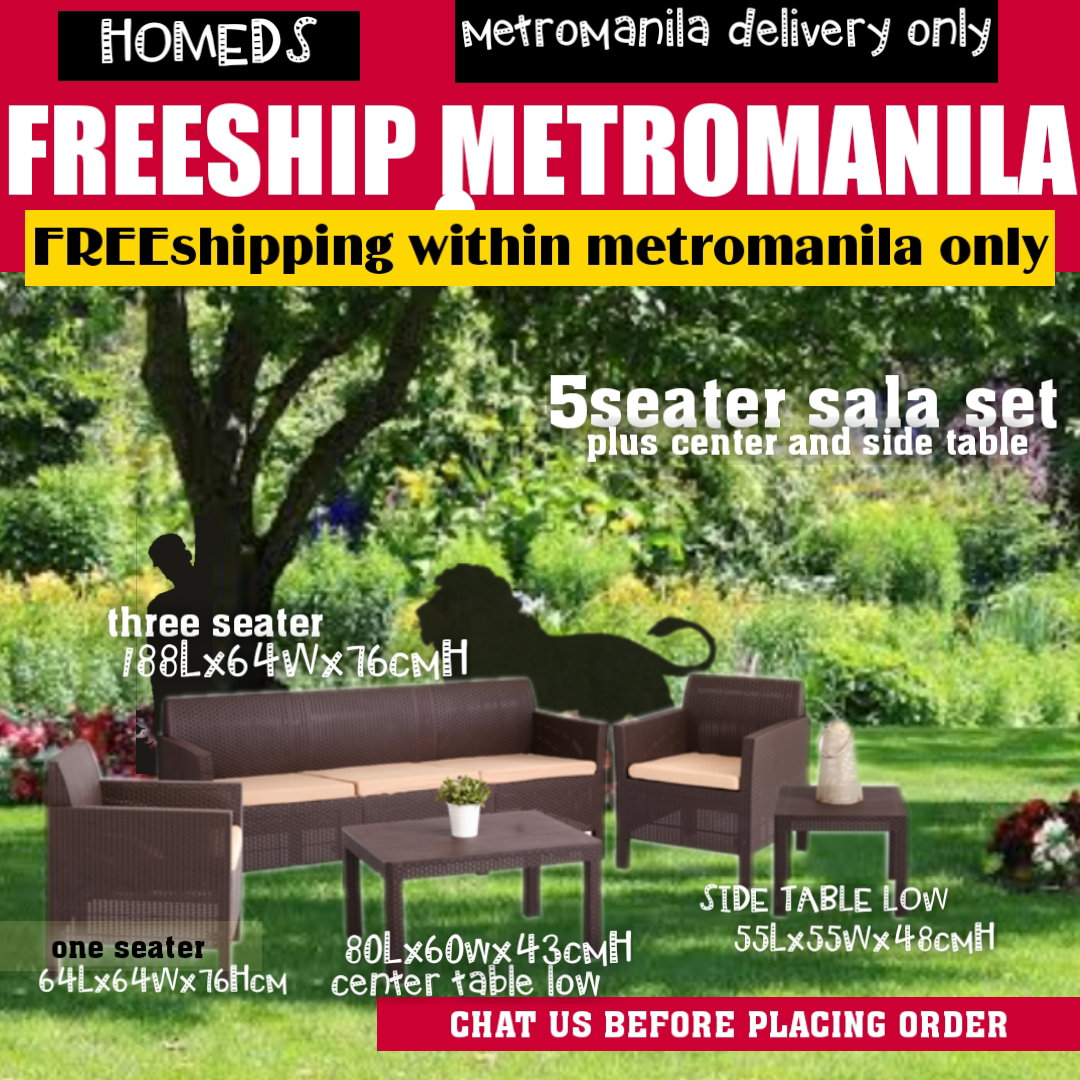 Promo free shipping METROMANILA  5 SEATER SALA (1PC3SEATER+2PC SINGLE SEATER+1 SIDETABLE+1CENTER TABLE_0