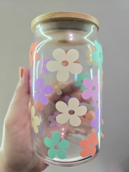 Pastel Daisies Libby Glass Cup (Pre-Order)