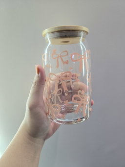 Ribbons and hearts Libby Glass Cup (Pre-Order)