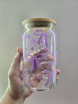 Ribbons and hearts Libby Glass Cup (Pre-Order)