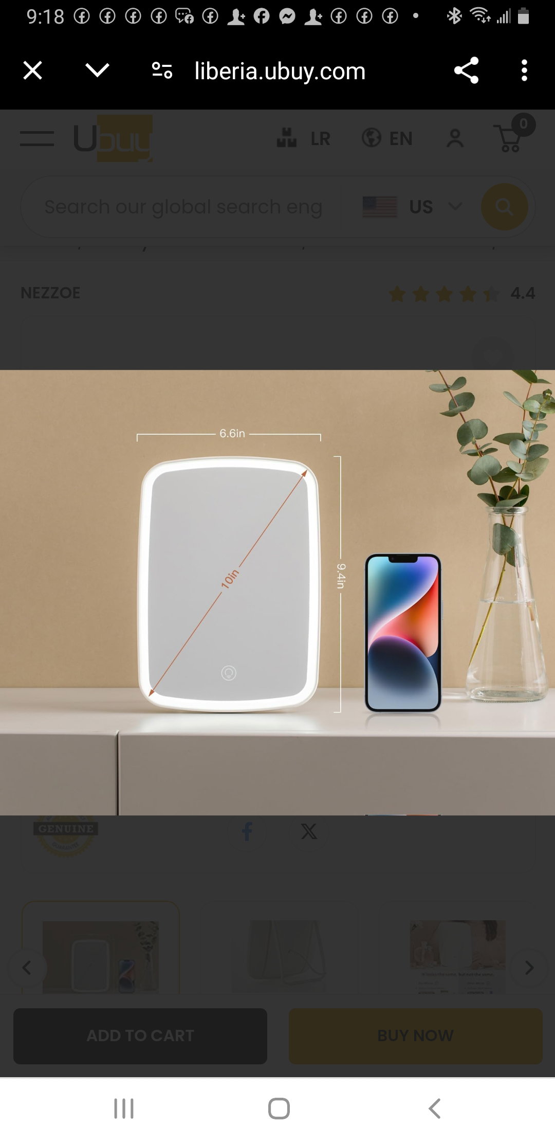 RECHARGEABLE MIRROR WITH LIGHT _3