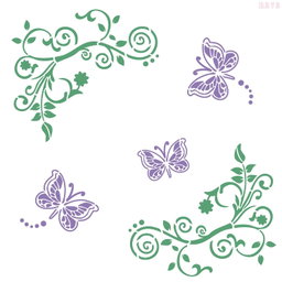 R272_Butterfly Wall Stencil