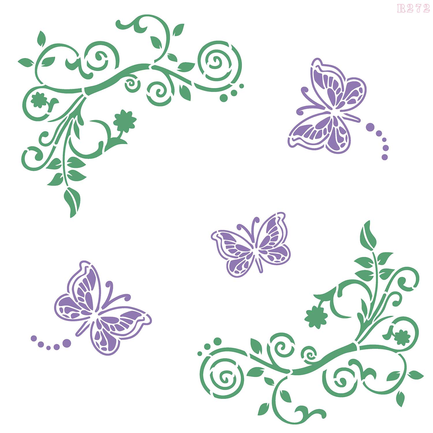 R272_Butterfly Wall Stencil