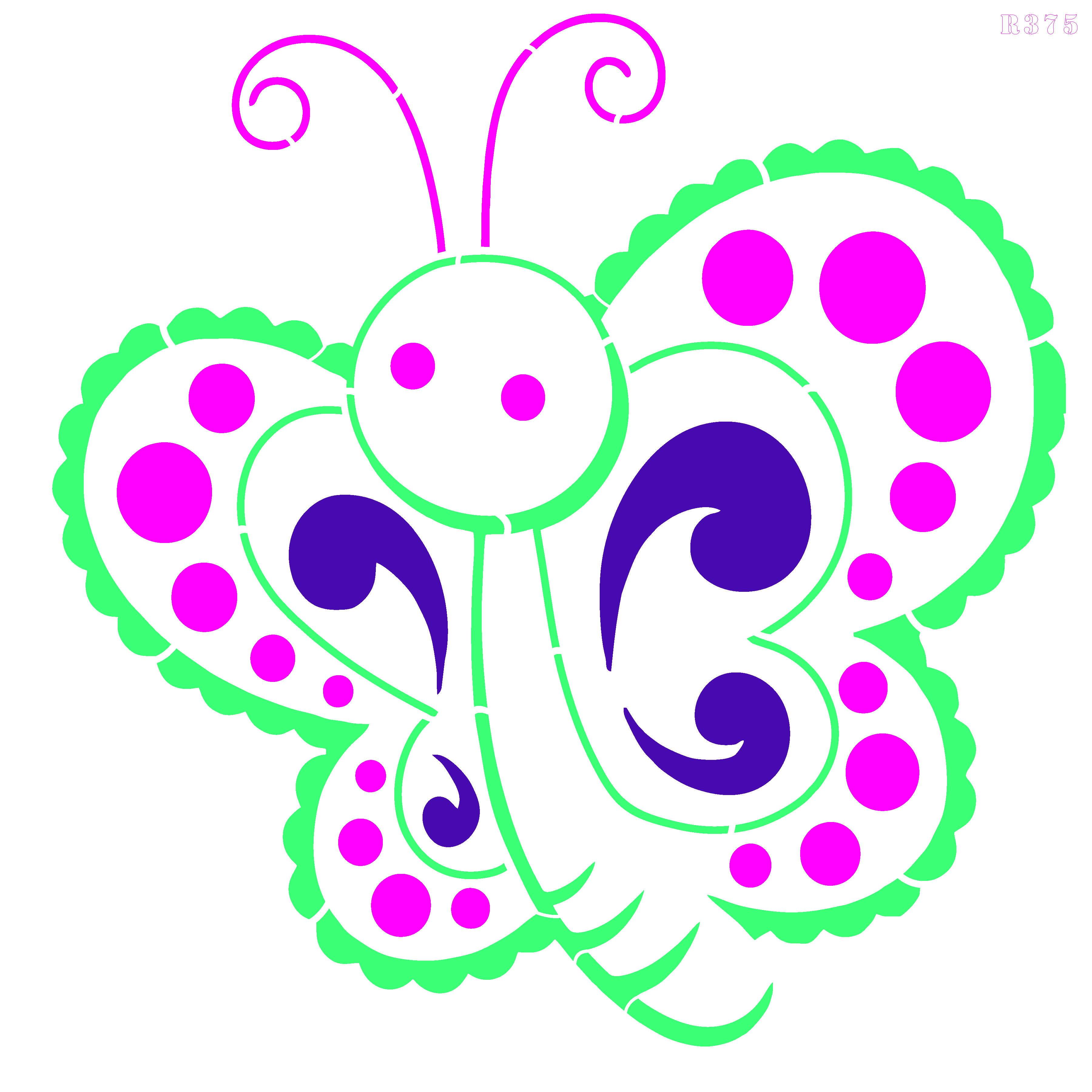 R375_Butterfly Wall Stencil
