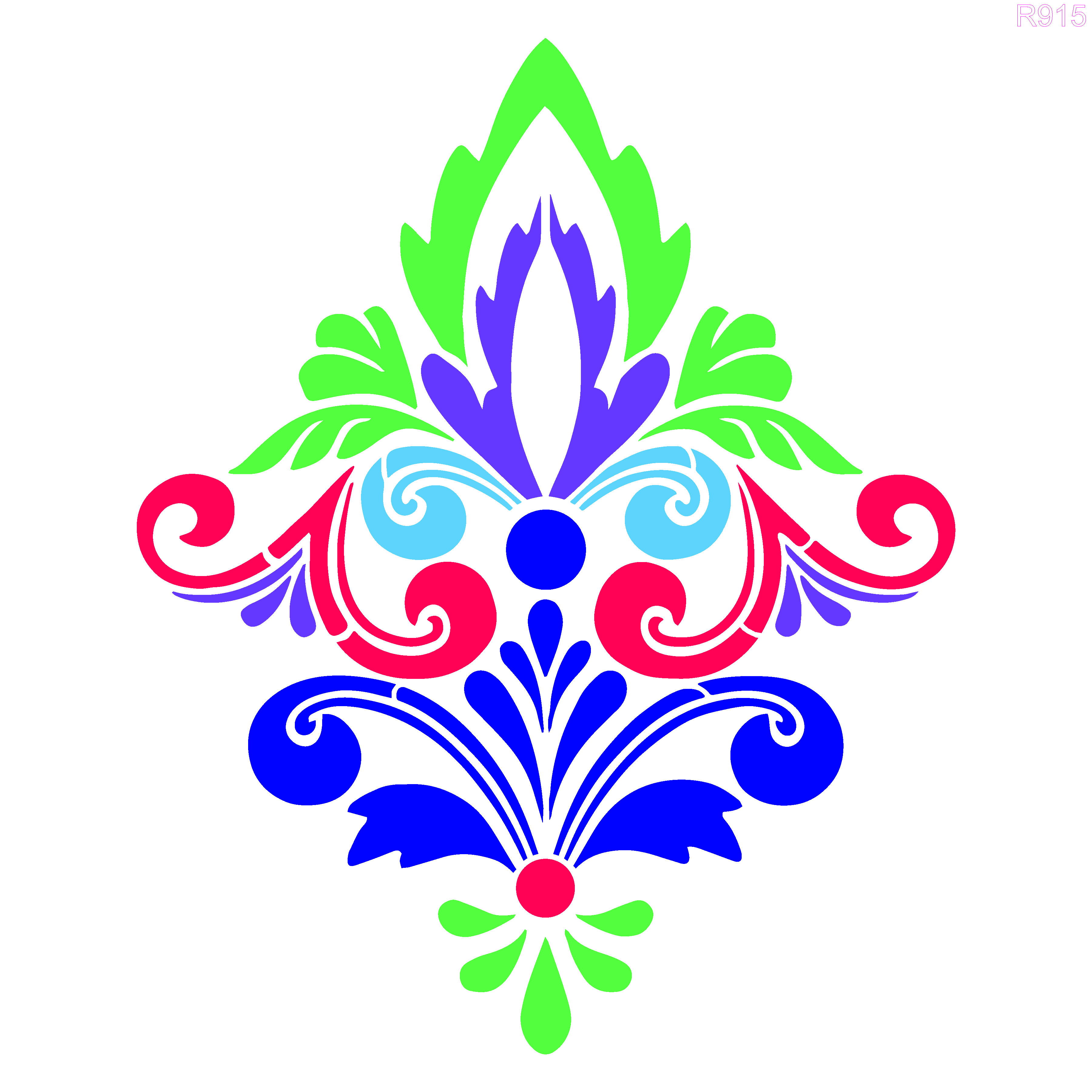 R915_Damask Wall Stencil