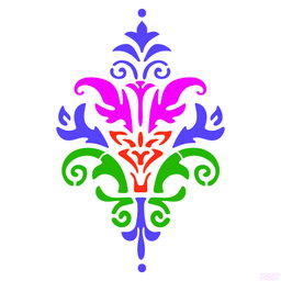 R957_Damask Wall Stencil