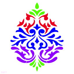 R977_Damask Wall Stencil
