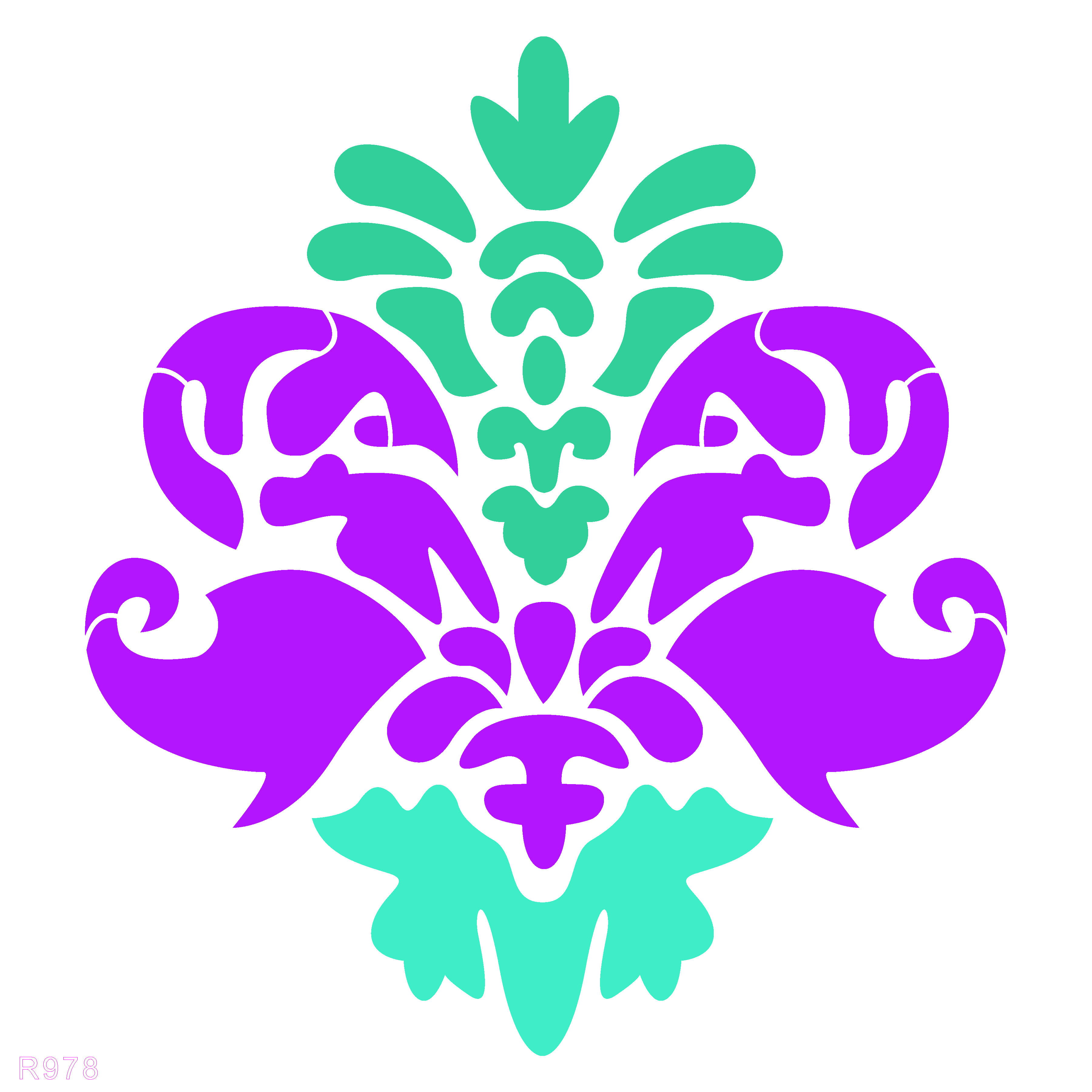 R978_Damask Wall Stencil