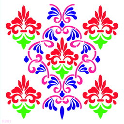 R981_Damask Wall Stencil