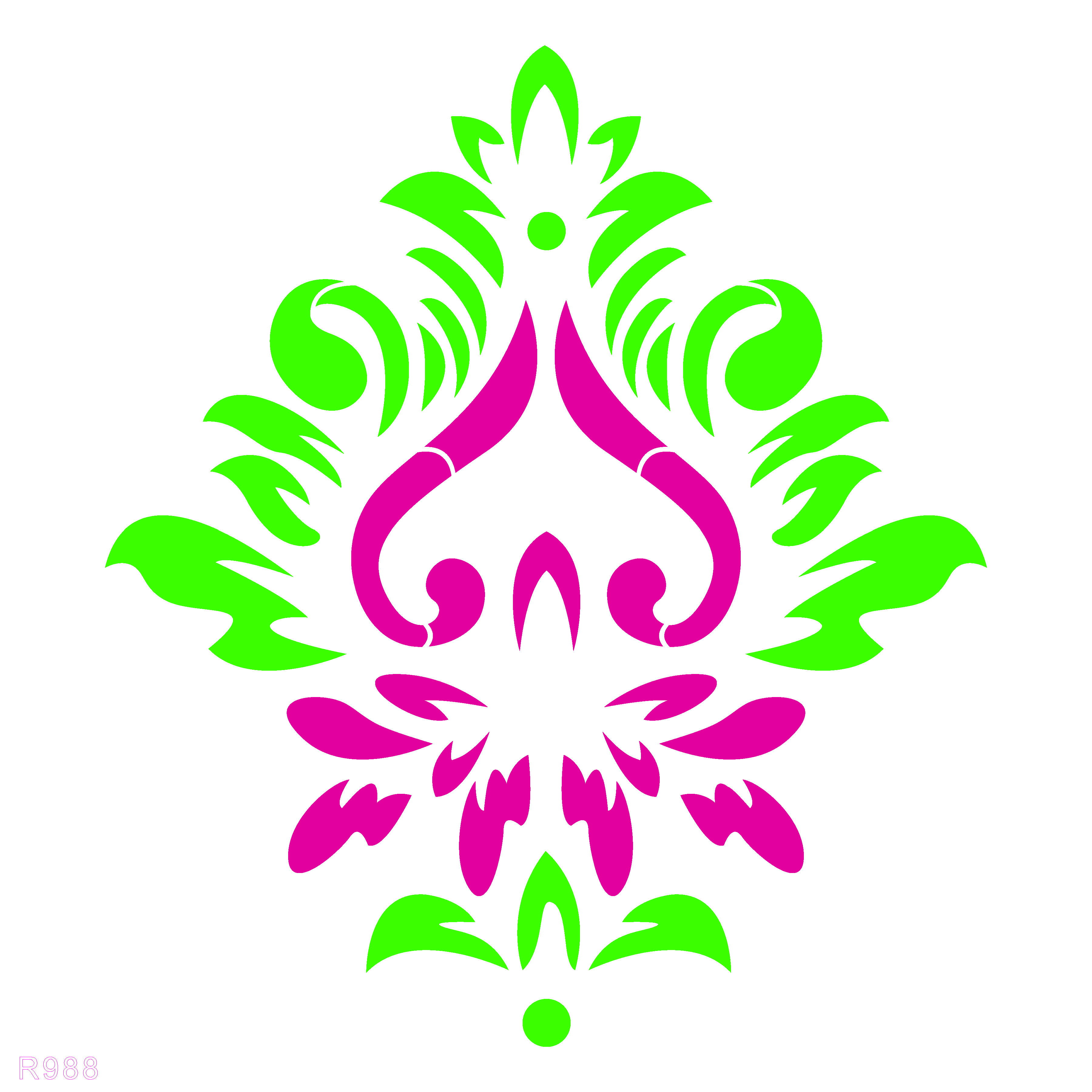 R988_Damask Wall Stencil