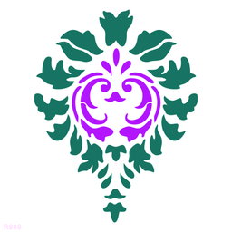 R989_Damask Wall Stencil