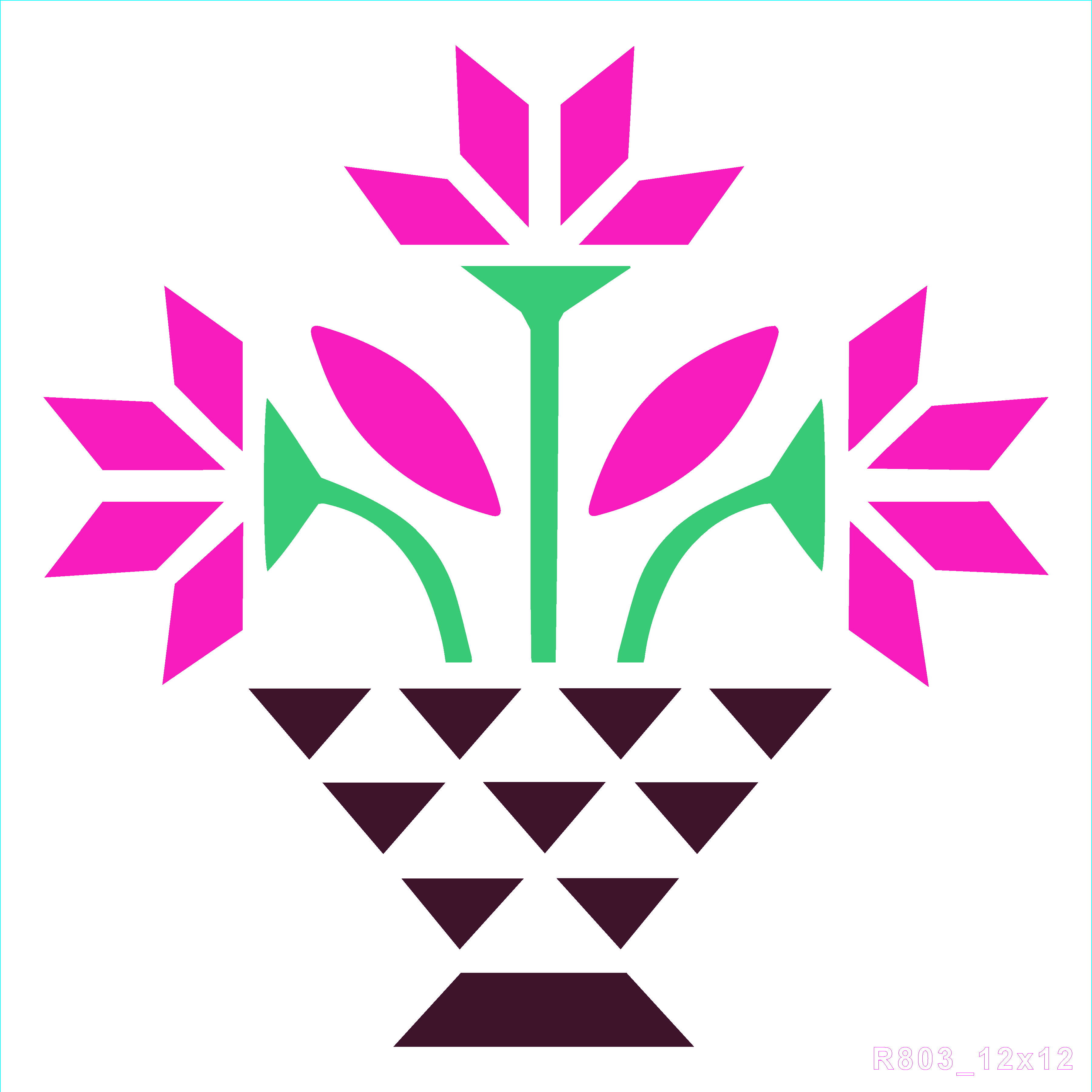R803_Flower Wall Stencil