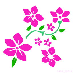 R838_Flower Wall Stencil
