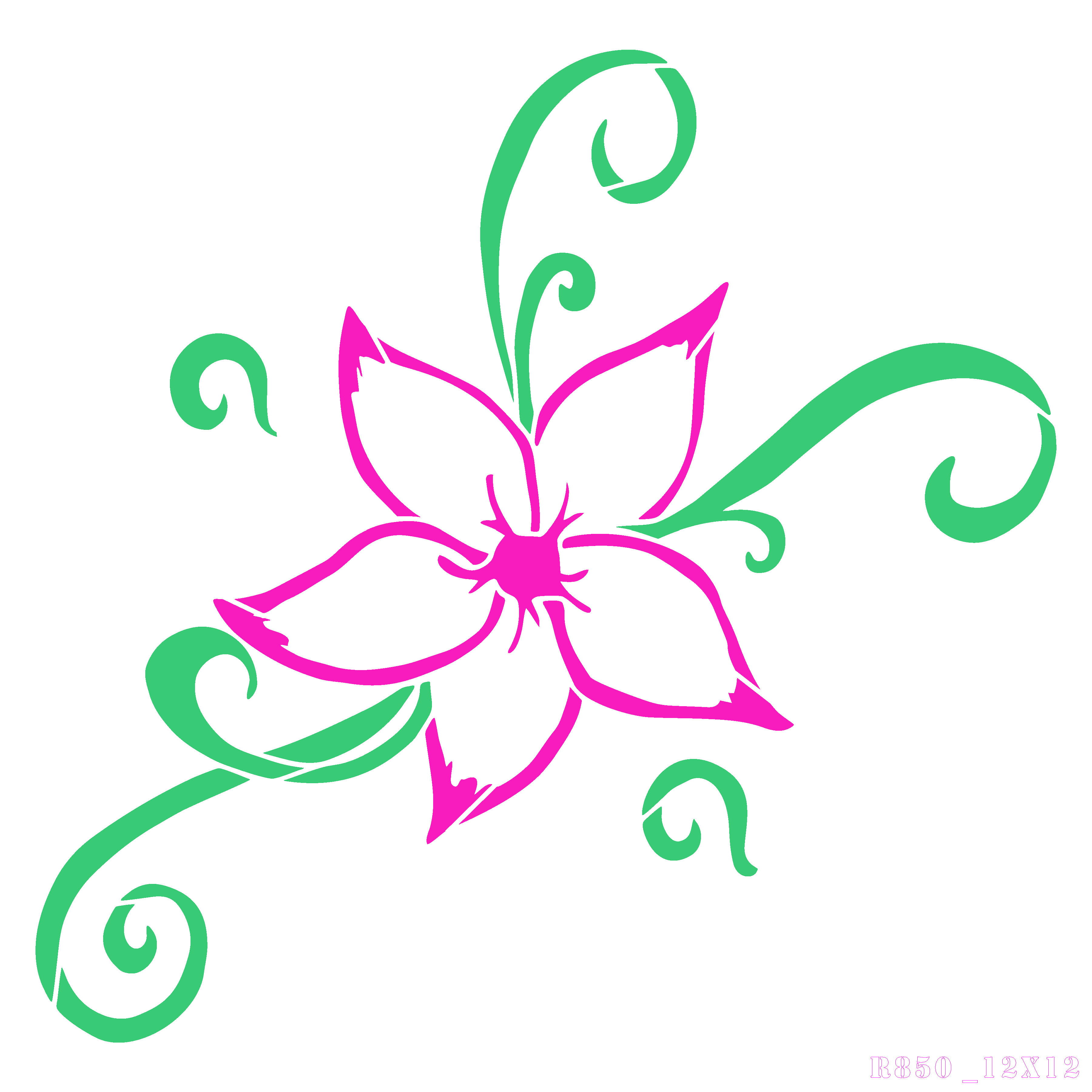 R850_Flower Wall Stencil
