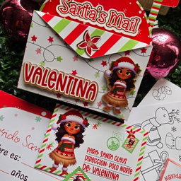Cartita personalizada para Santa con buzon