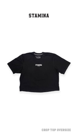 Crop Top Oversize - Hunter of WOD - Negro