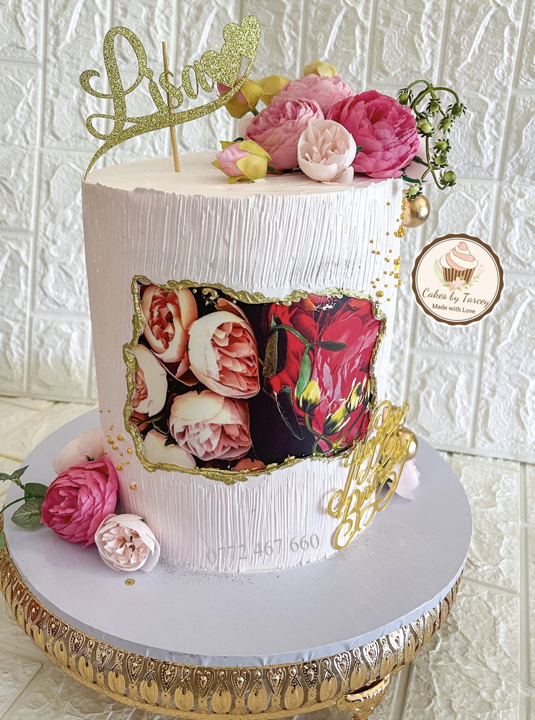 8” round butter cake 