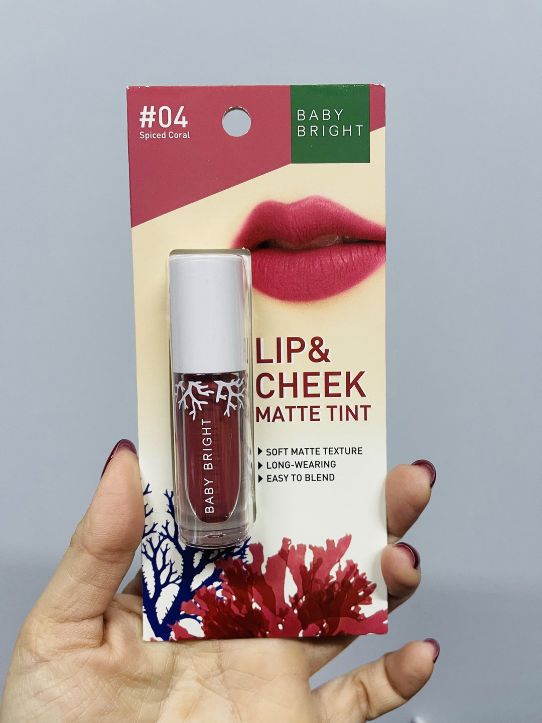 Baby Bright Lip & Cheek Matte Tint #04 Spiced Coral