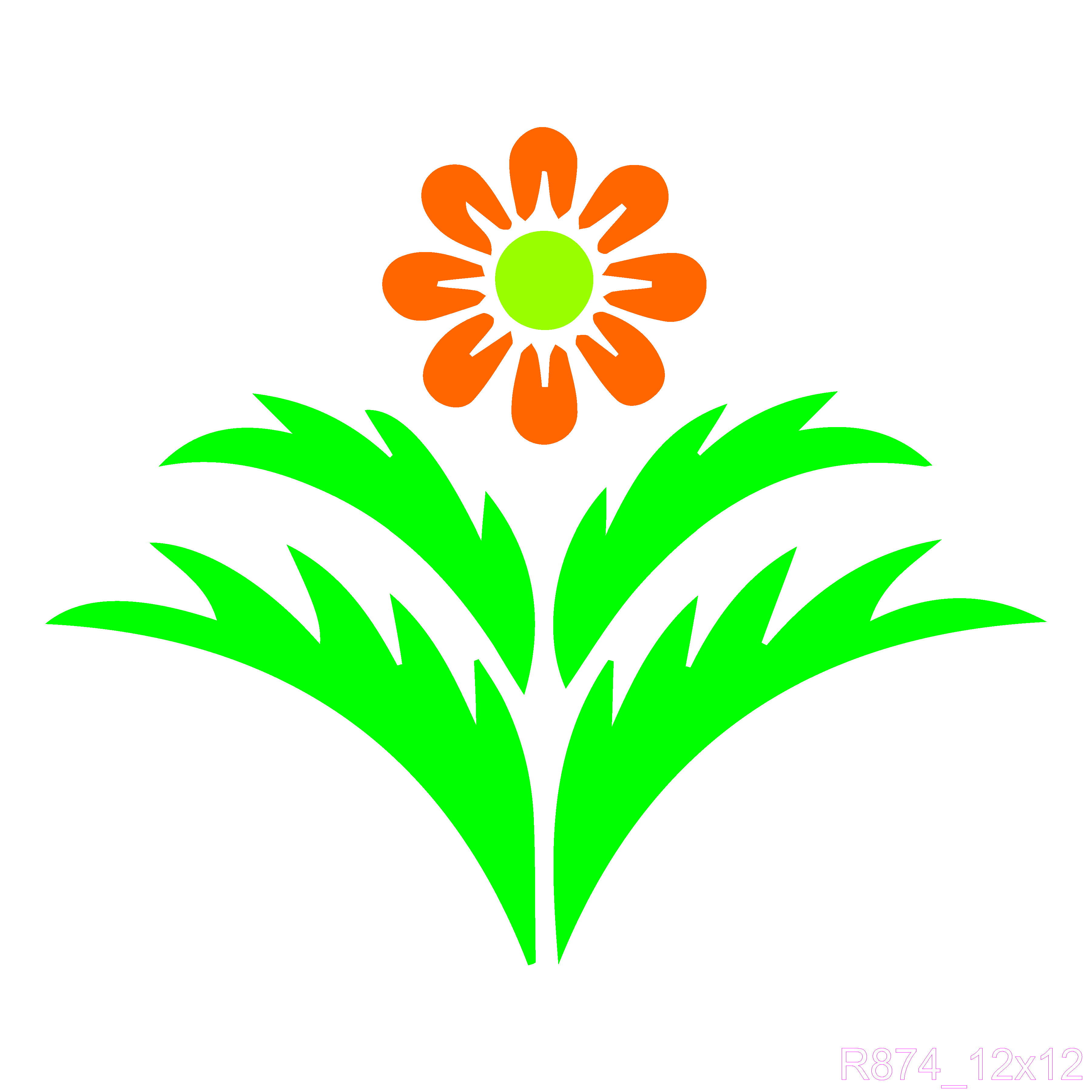 R874_Flower Wall Stencil