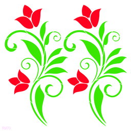R970_Flower Wall Stencil