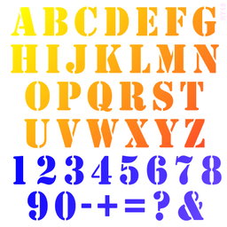 R718_Alphabets Wall Stencil