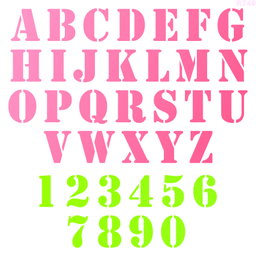 R749_Alphabets& Numbers Wall Stencil