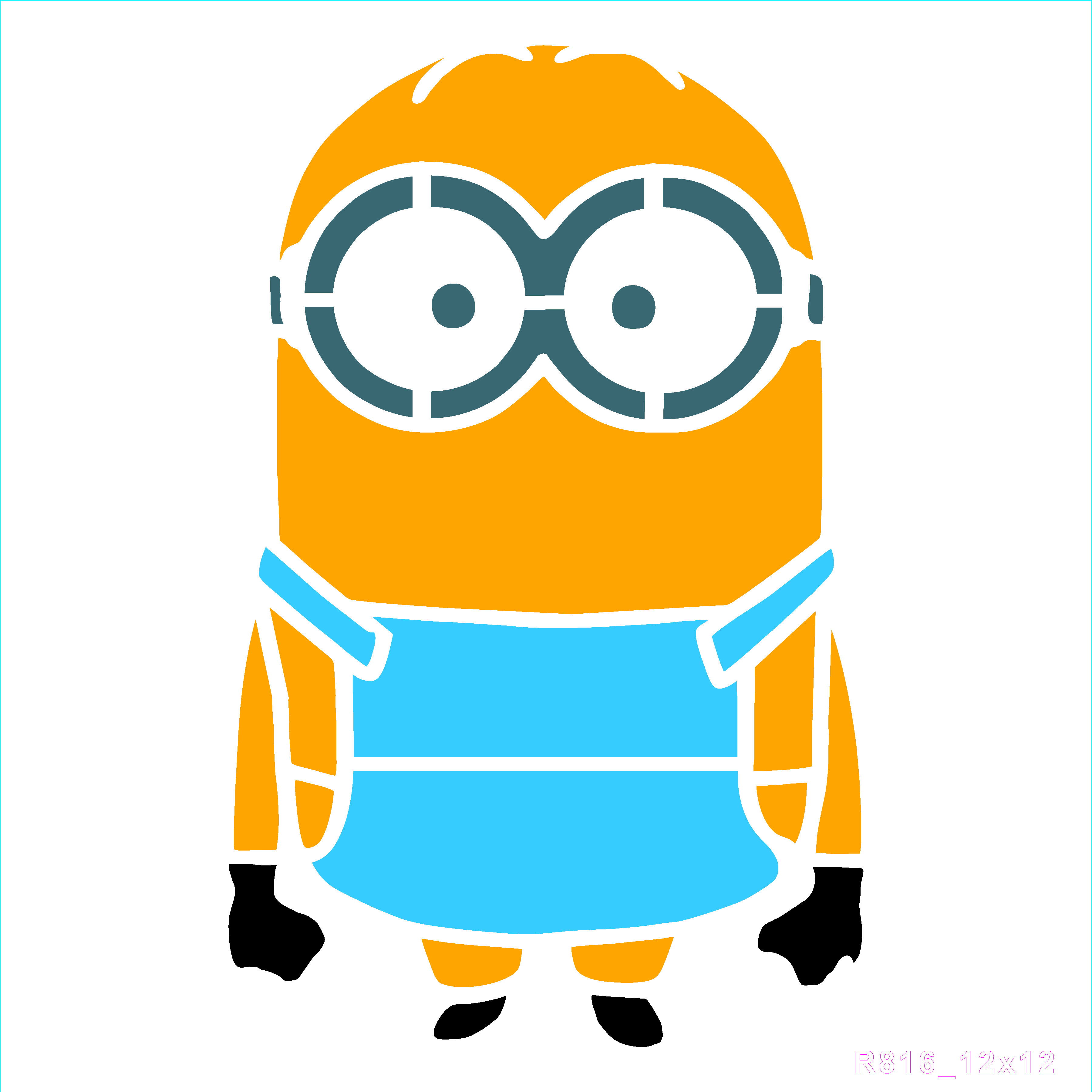 R816_Minions Wall Stencil