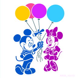 R820_Micky Mouse Wall Stencil