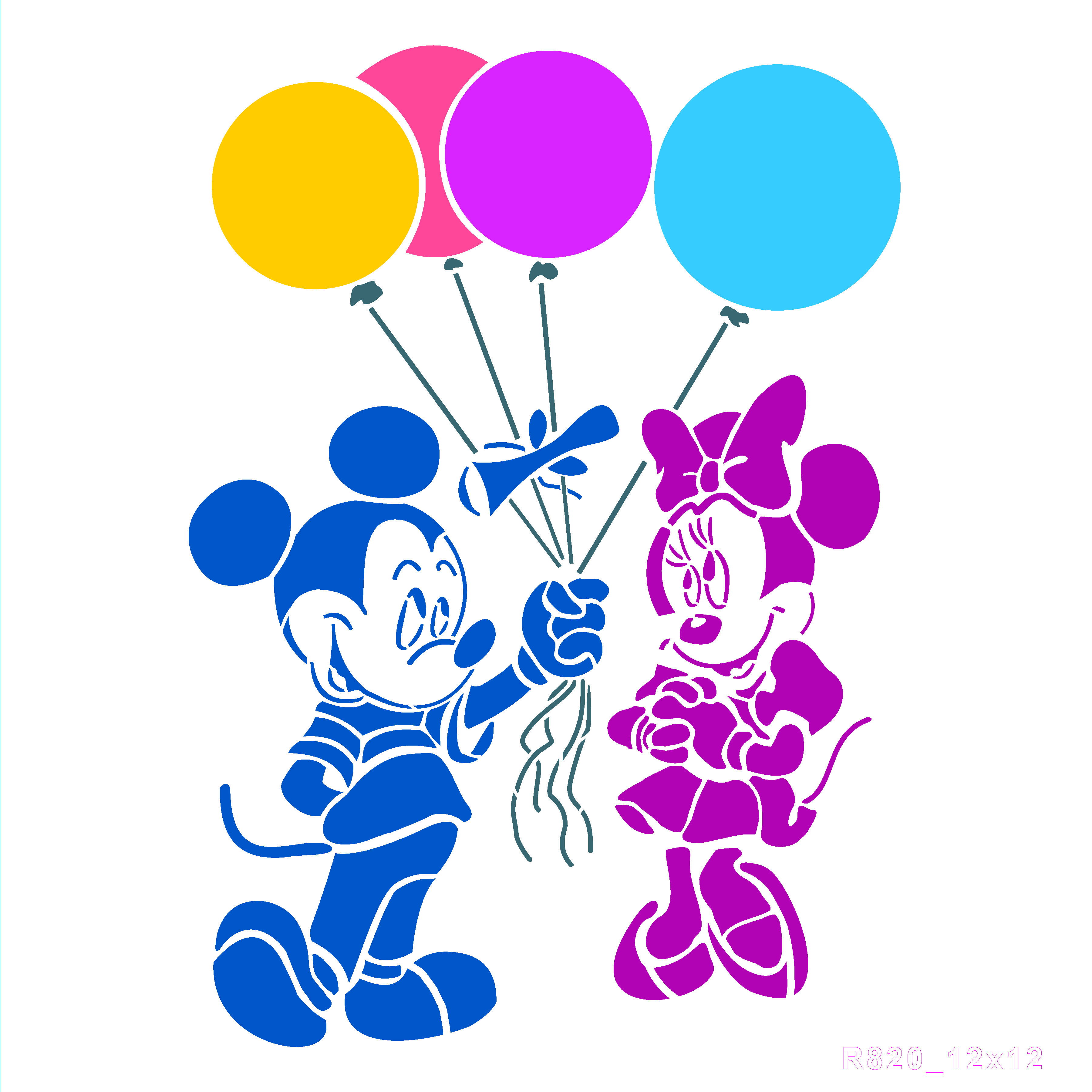 R820_Micky Mouse Wall Stencil