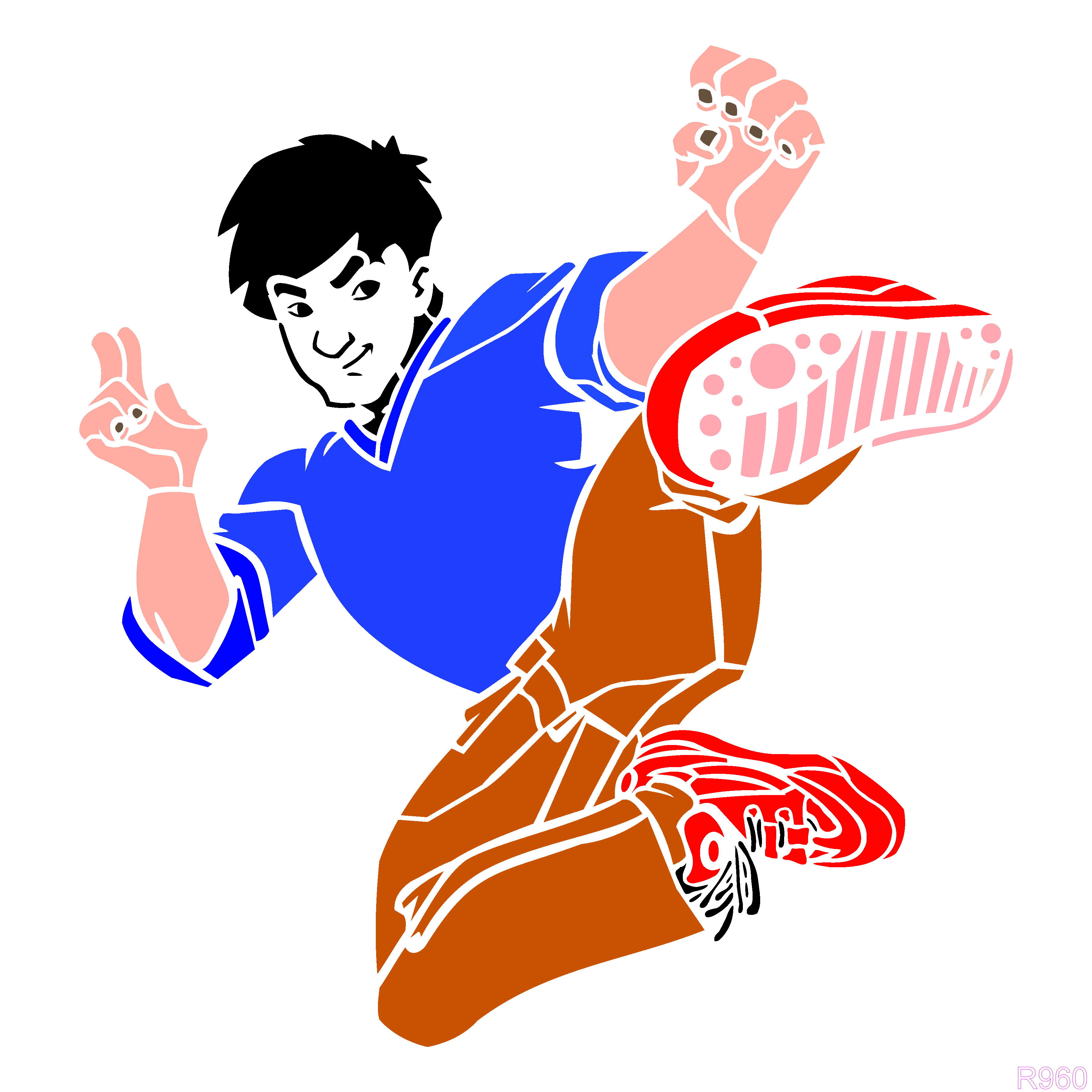 R960_Jackie Chan Wall Stencil
