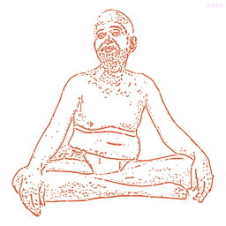 R686_Ramana maharshi Wall Stencil