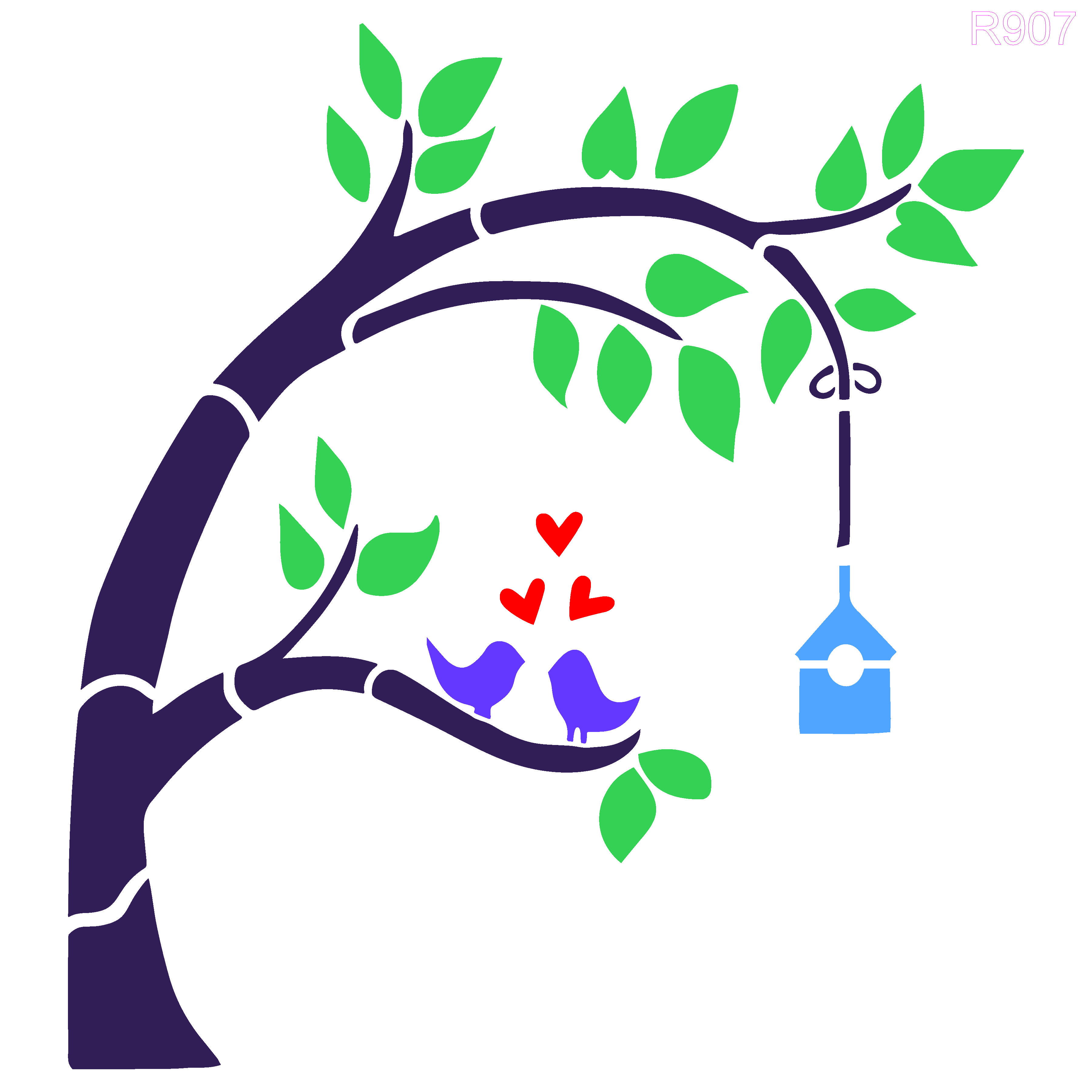 R907_Tree Wall Stencil