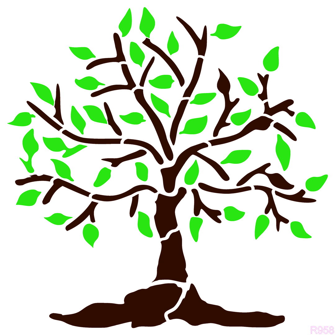 R958_Tree Wall Stencil