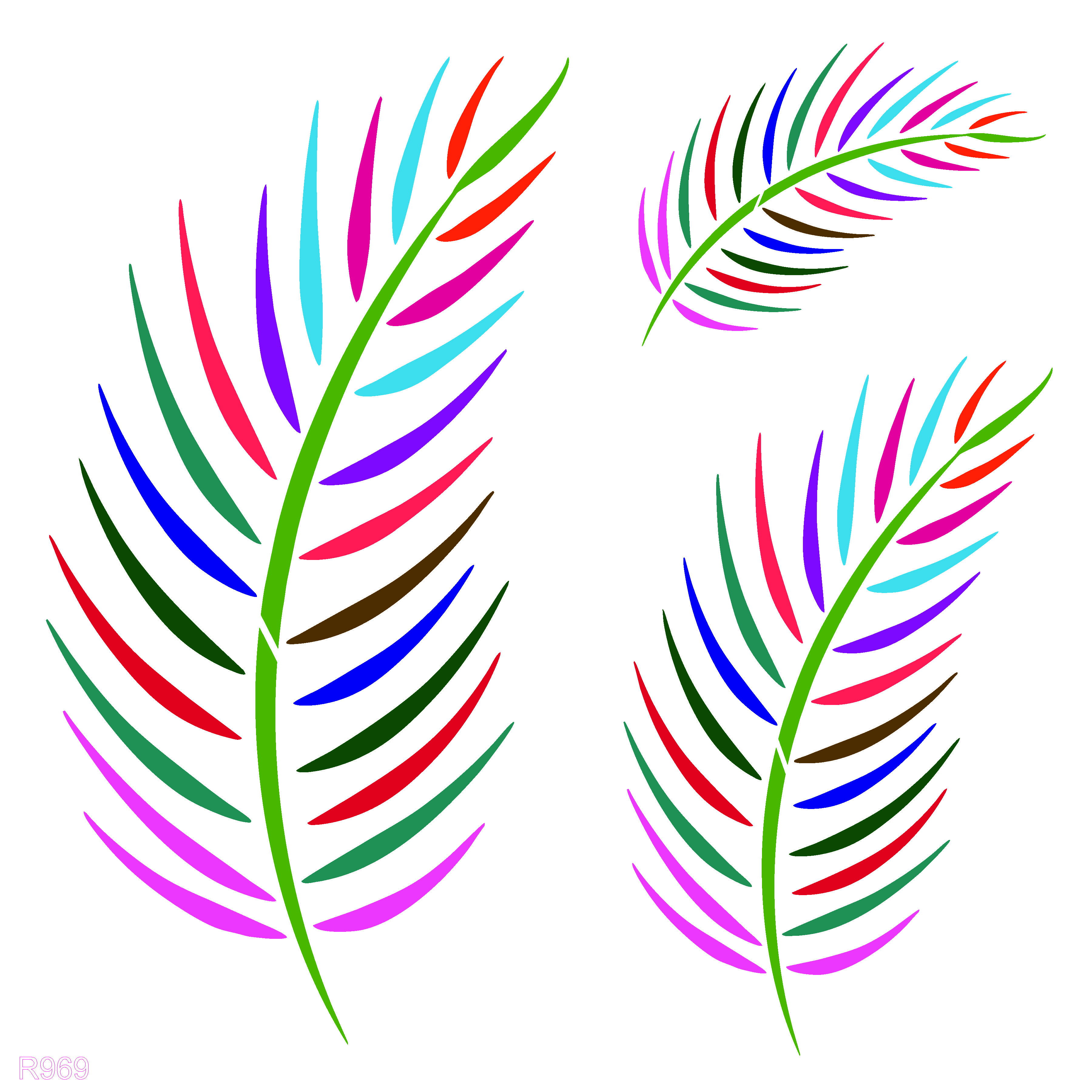 R969_Leaves Wall Stencil