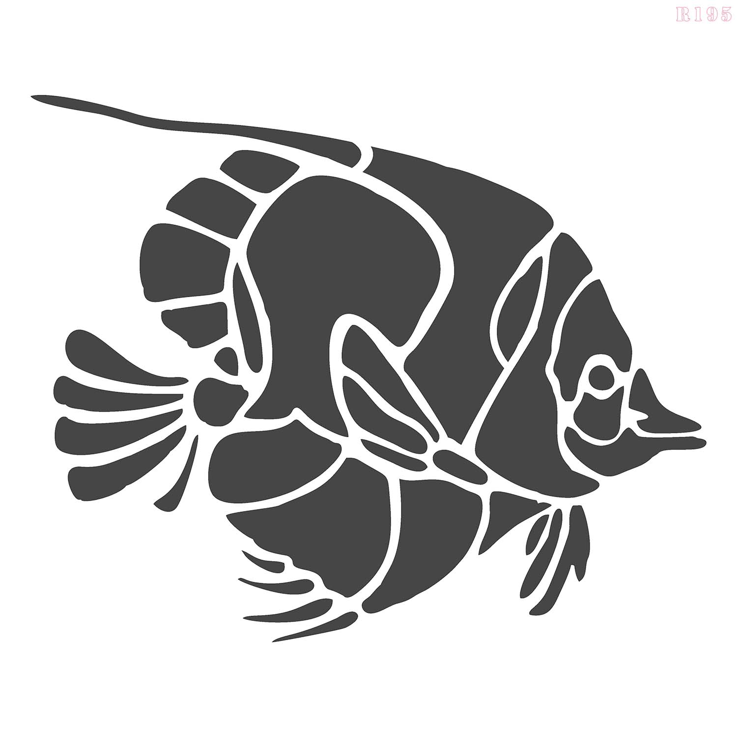 R195_Fish Wall Stencil_1