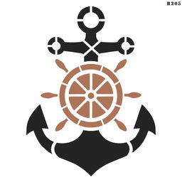 R205_Ship Anchor Logo Wall Stencil