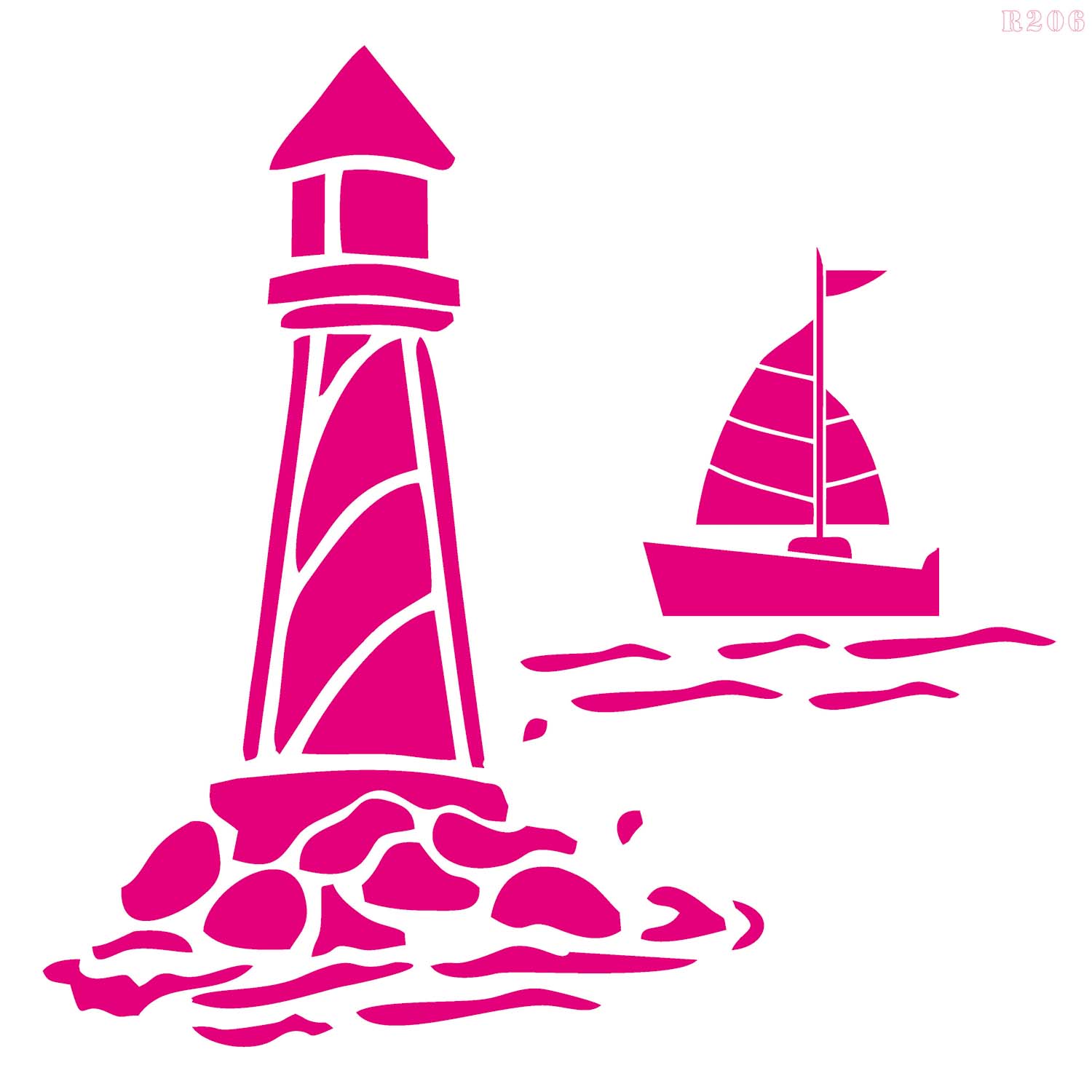 R206_ Light House Wall Stencil_1