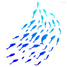 R505_Fishes Wall Stencil