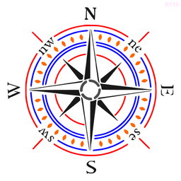 R713_Compass Wall Stencil
