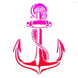 R739_Ship Anchor Wall Stencil