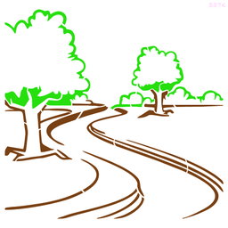 R374_Tree WallStencil