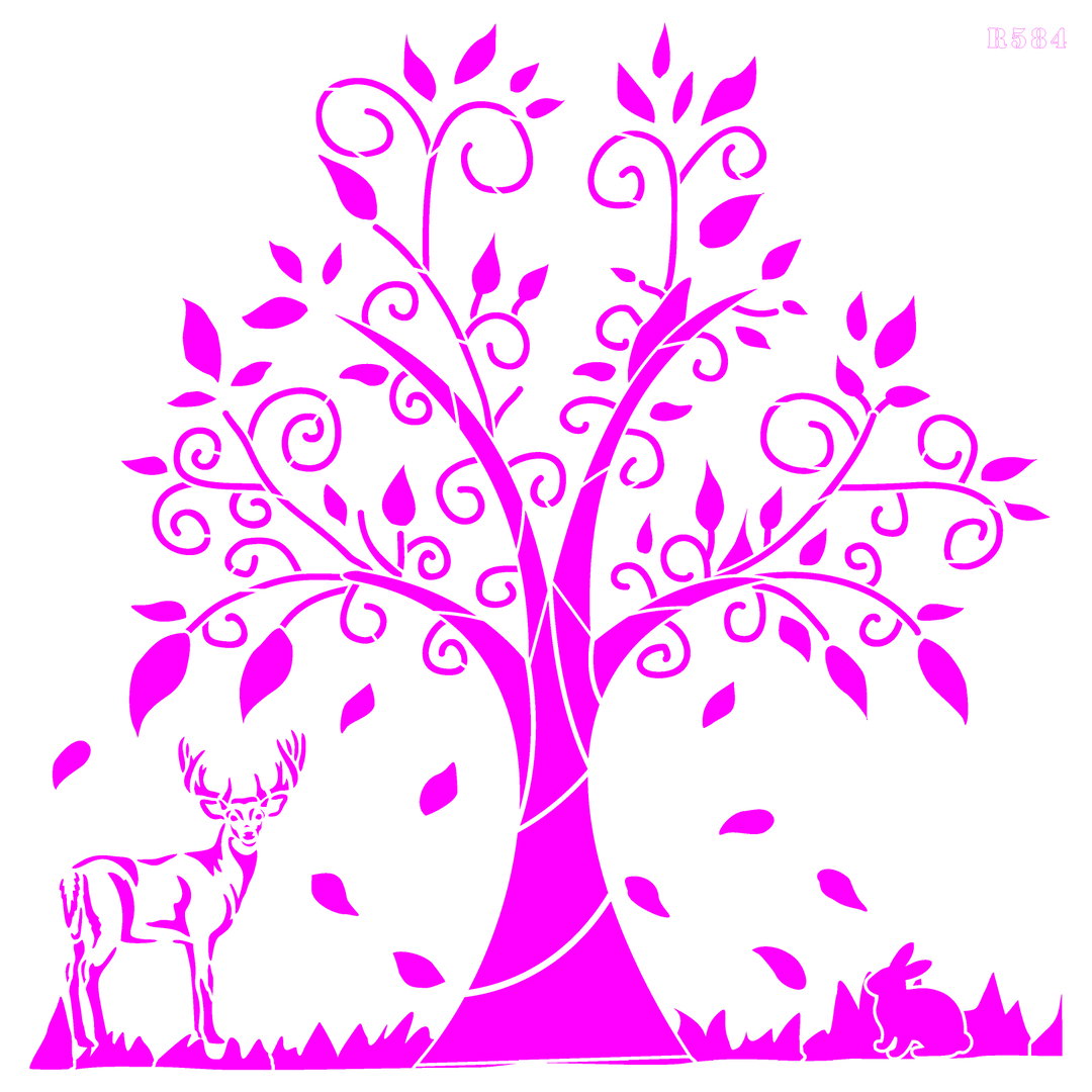 R584_Tree Wall Stencil