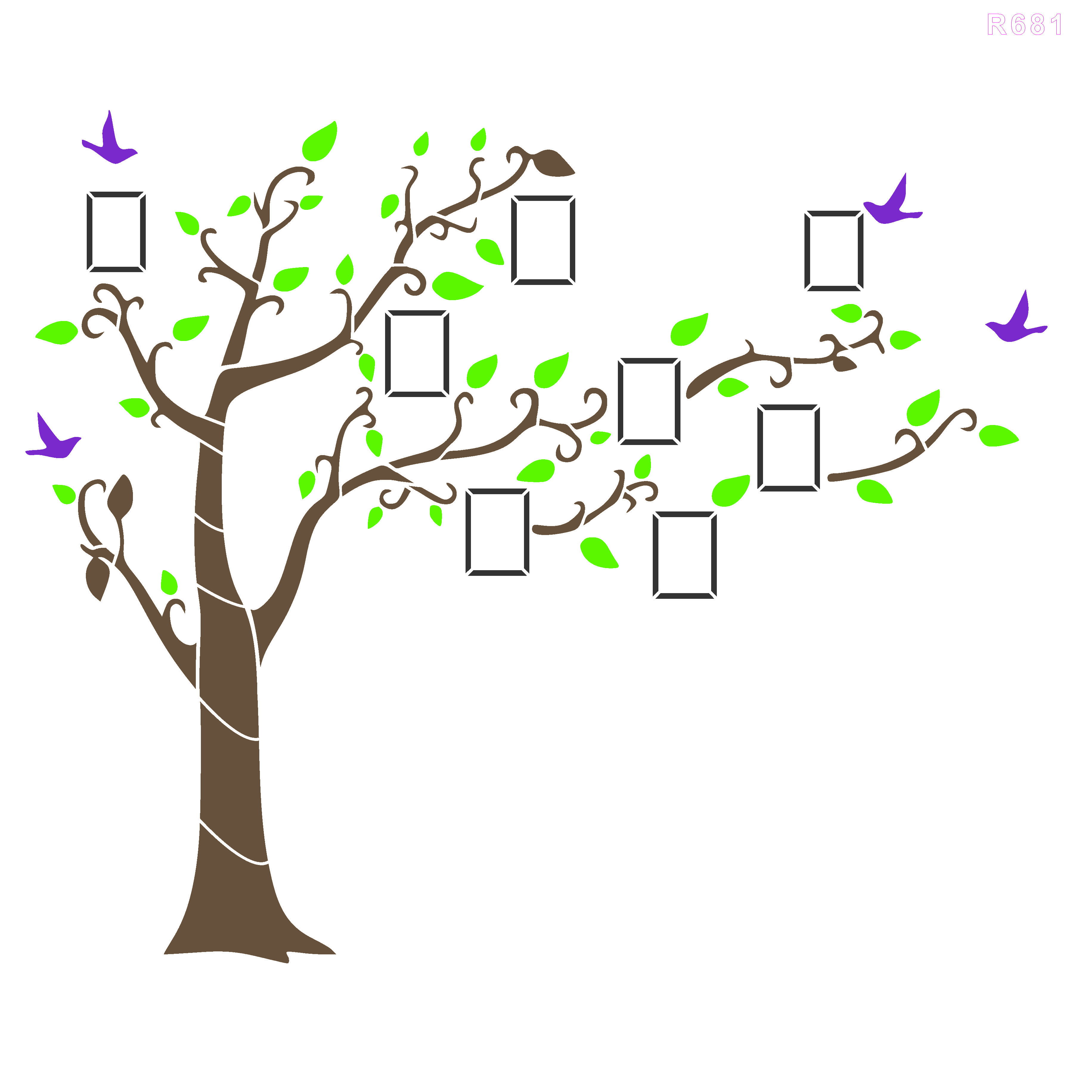 R681_Tree Frame Wall Stencil