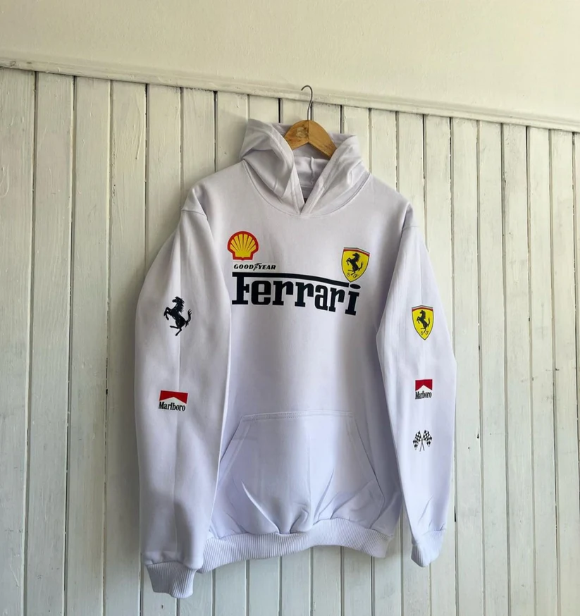 Ferrari Racing Hoodie (White)_0