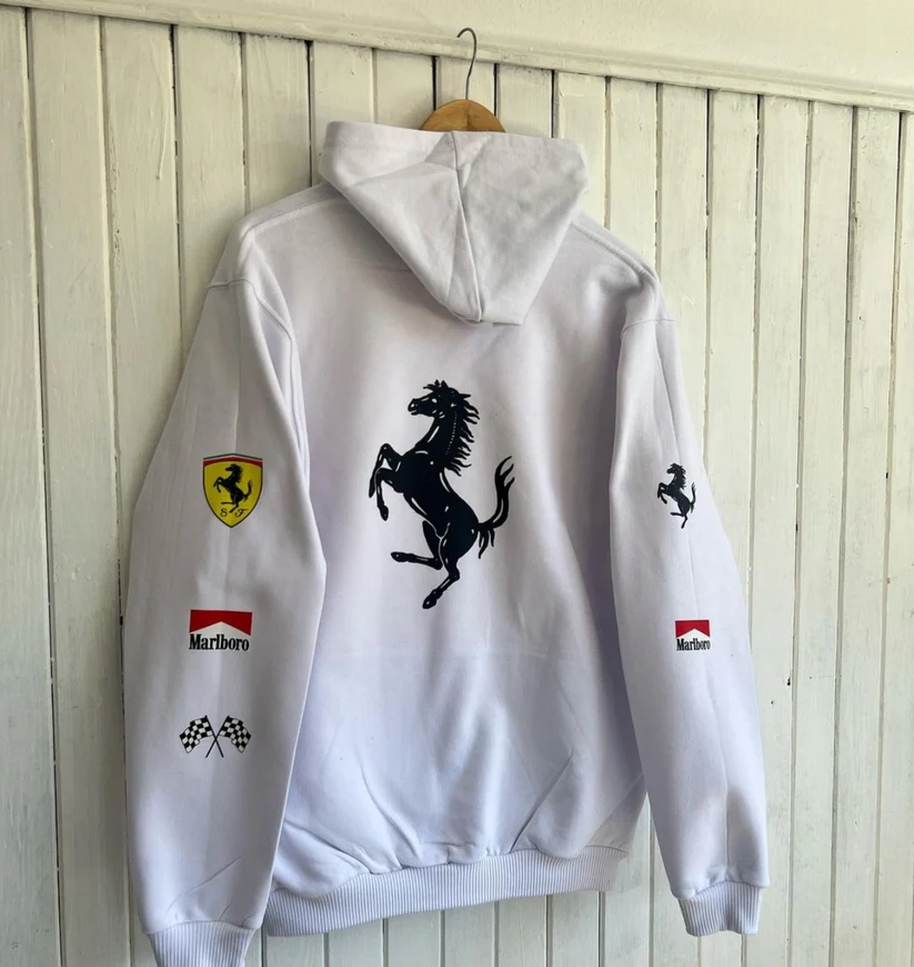 Ferrari Racing Hoodie (White)_1