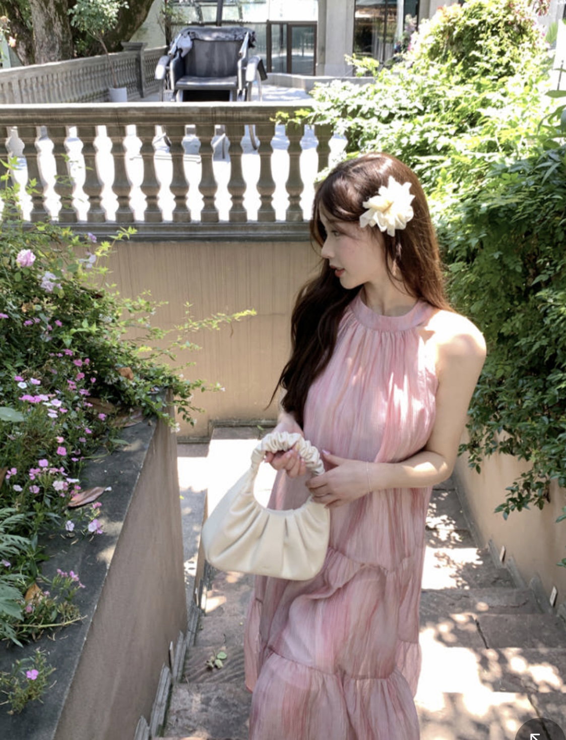 Pink neckholder dress_1